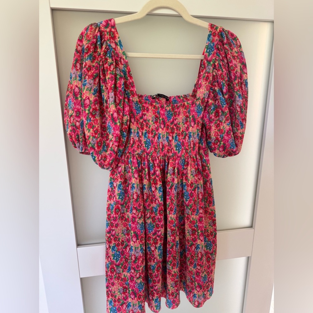 Zara Multicolor Textured Dress